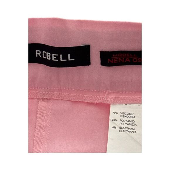 ROBELL NENA 09 ANKLE GRAZER ZIP DETAIL TROUSER. PINK - Picture 10 of 10
